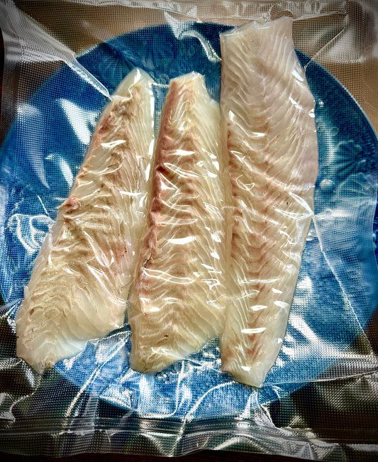 02007青森外ヶ浜沖の真冬の天然ヒラメ（400ｇ切り身冷凍）